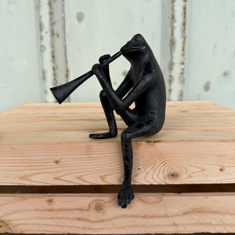 Vintage Whimsical Frog Shelf Sitter Figurine